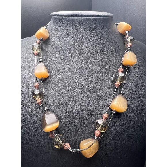 Lia Sophia Two-strand Station Necklace - Picture 3 of 6